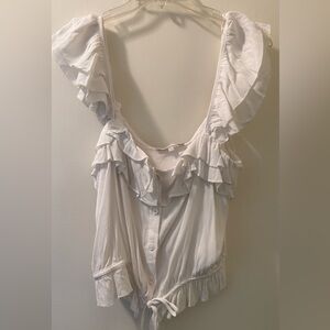 Ruffle Button Up Blouse